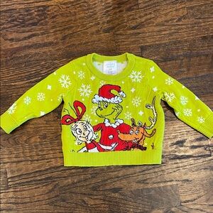 Kids Green Grinch Christmas Sweater